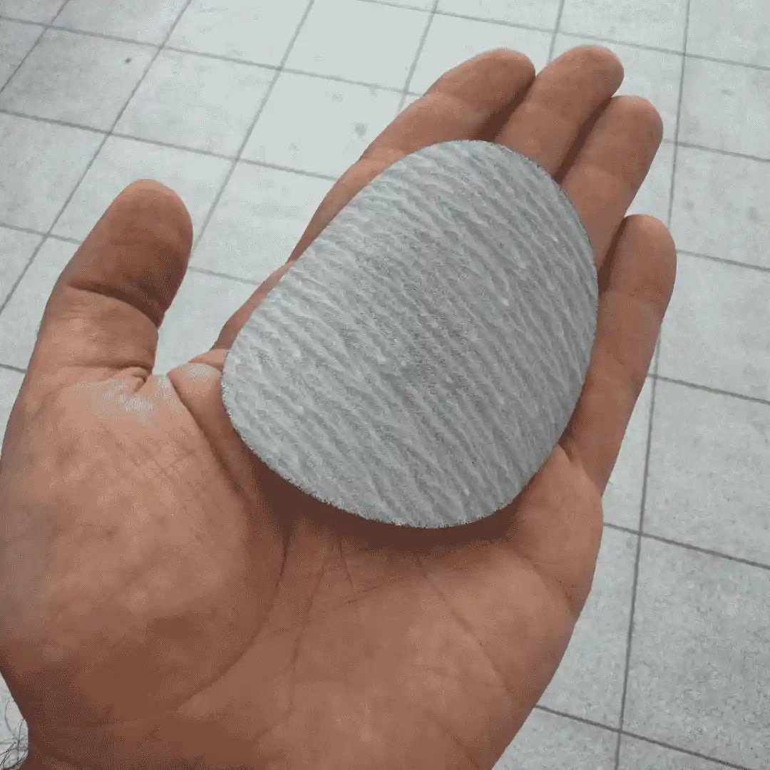 dimensioni reali dischetto 75mm prolish easy blue