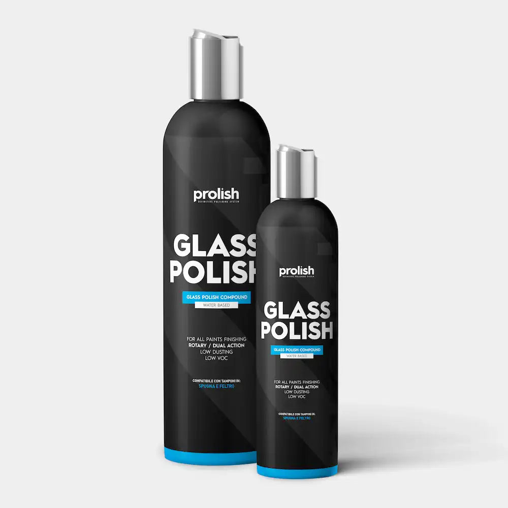 coppia di flaconi di polish per vetri by prolish