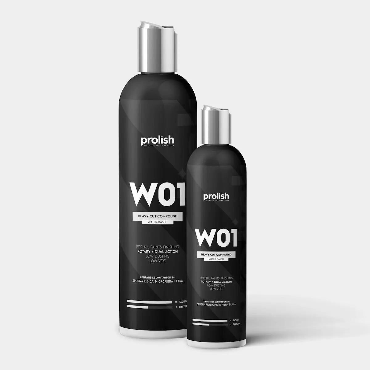 flaconi grande e piccolo di pasta abrasiva w01