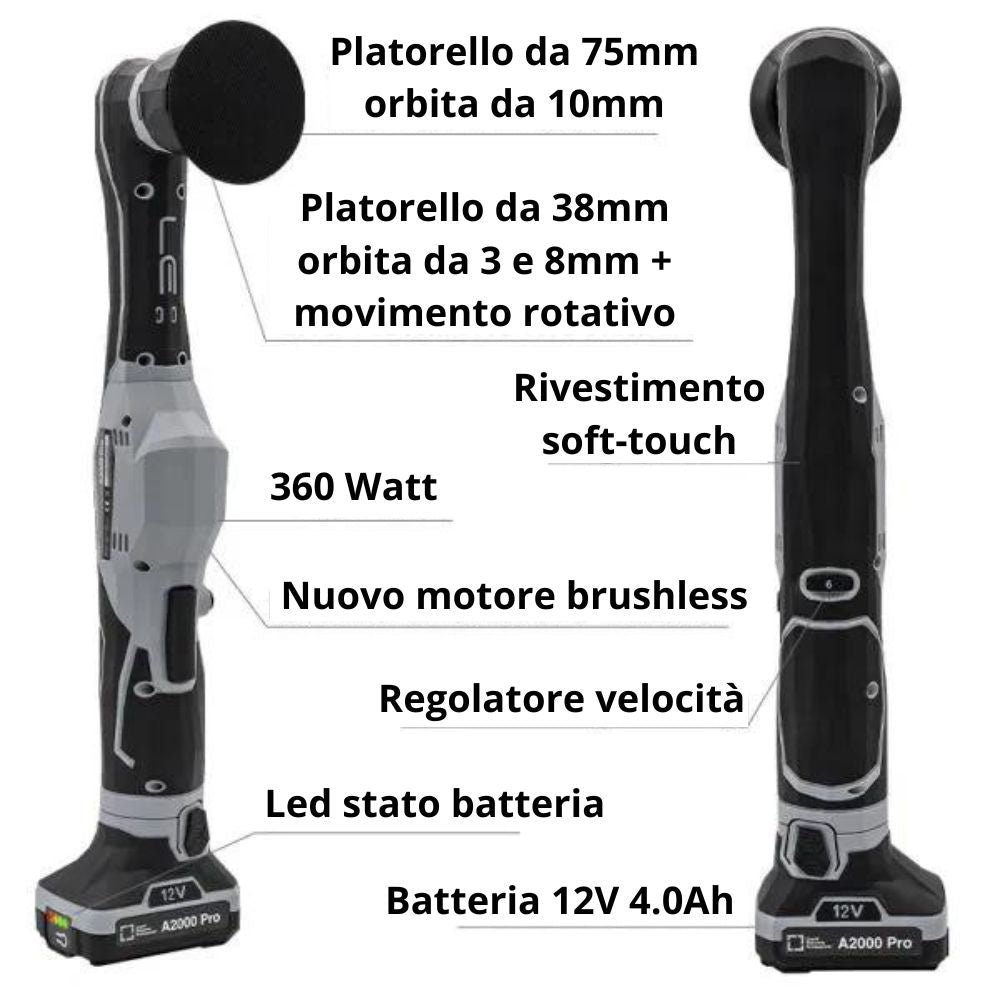 Lucidatrice Batteria Liquid Elements A2000 Pro - Solodettagli