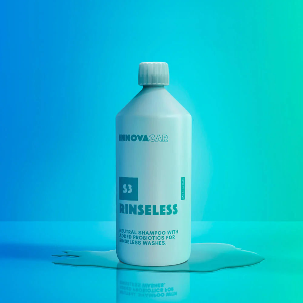 Innovacar S3 Rinseless shampoo rinseless waterless lavaggio auto senza risciacquo ecologico con probiotici