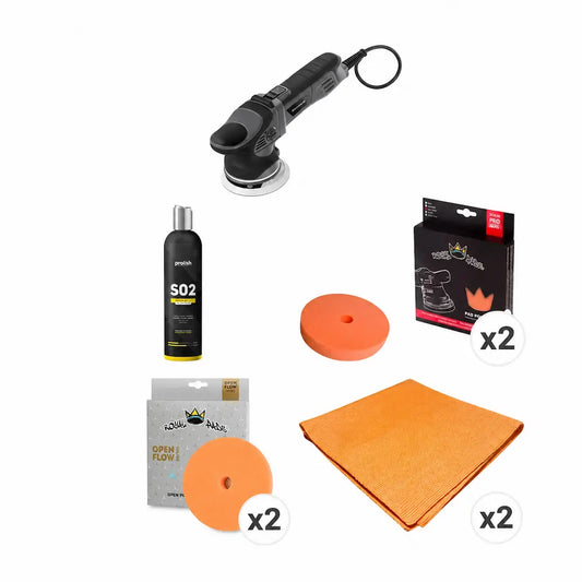 kit lucidatura one step con polish e tamponi medi e doppio platorello