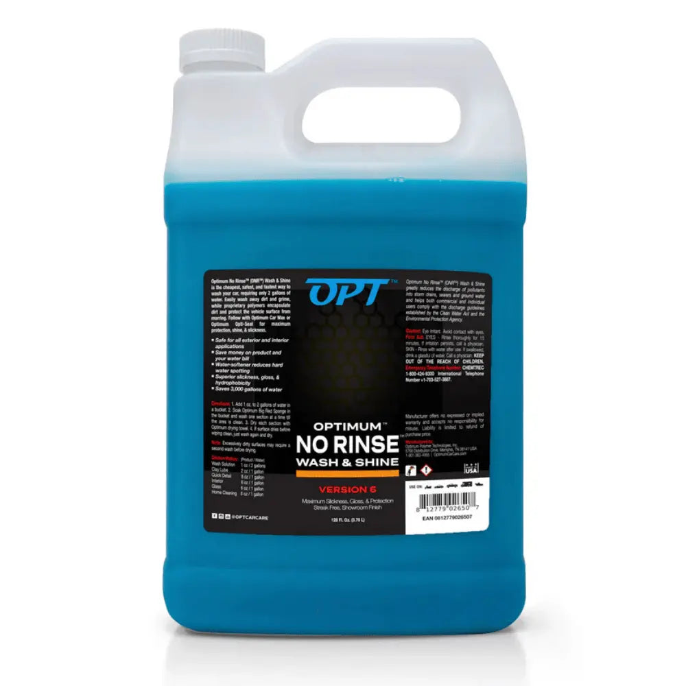 Detergente per Lavaggio Ecologico Optimum NO-RINSE (ONR) Wash & Shine