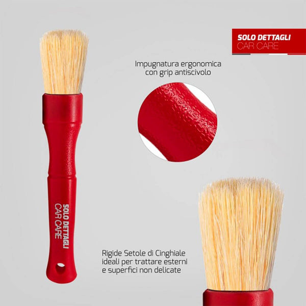 Spazzola Per Cavalli Shires Ezi-Groom 1490 - Setole Lunghe E Rigide Con Impugnatura Morbida (Arancione) - 5