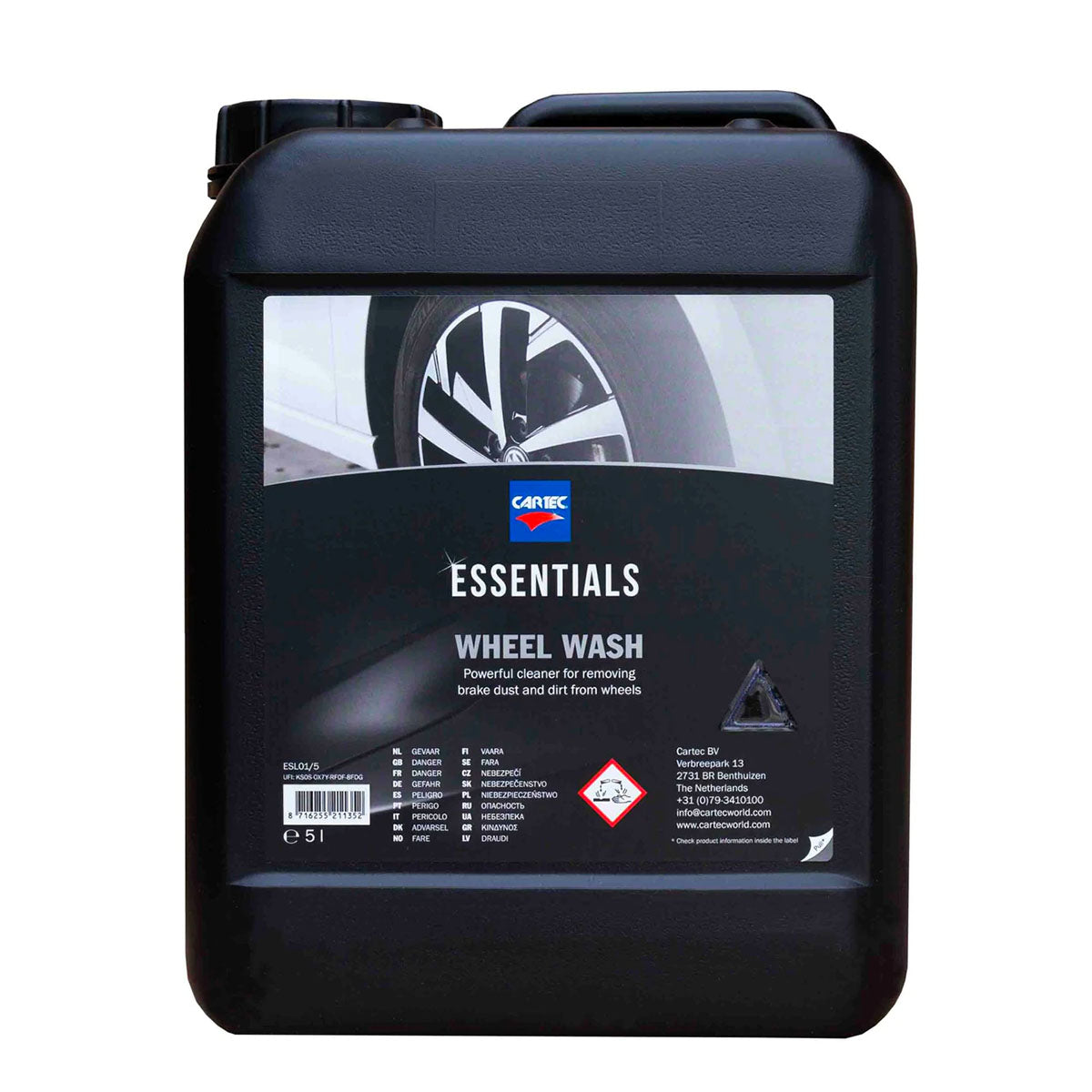 Cartec Essential Wheel Wash 5lt- Detergente per Cerchioni e Pneumatici